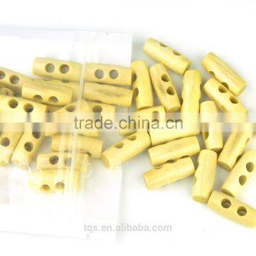 50Pcs/bag 25mm Custom Natural Wood Toggle Horn Buttons For Coat photo-2