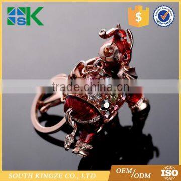 Girls Bag Ornaments Pendant Small Gifts Custom Hotsale Dripping Oil Diamond Elephant Car Key Chain photo-4