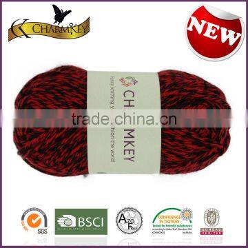 Charmkey color dyed spinning yarn soft acrylic knitting yarn wholesale for baby hat