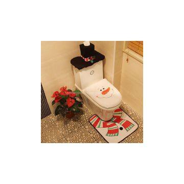 Toilet sets three-piece snowman
