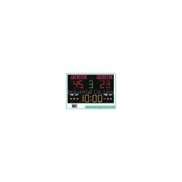 Wireless Water Polo Scoreboard With Led Team Name Display Green / Yellow