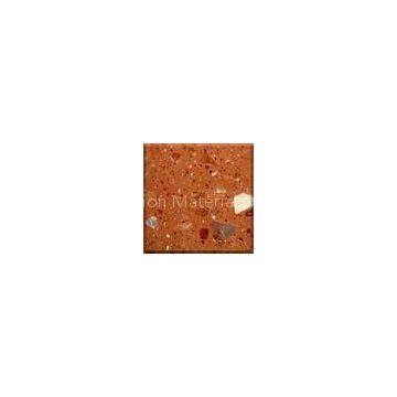 Red Brown Scratch Resistant Non-radioactive Artificial Granite Stone Slab for desk, pole