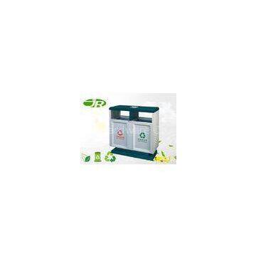 Steel Outdoor Waste Bin Galvanized 80 * 35 * 90 CM Eco-friendly For Park
