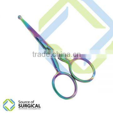 Manicure Pedicure Instruments New Attractive Multicolored nail cuticle scissor with colored plastic handle B-NCS-41