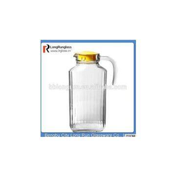 LongRun dinnerware whole sale borosilicate glass dispenser with orange plastic lids