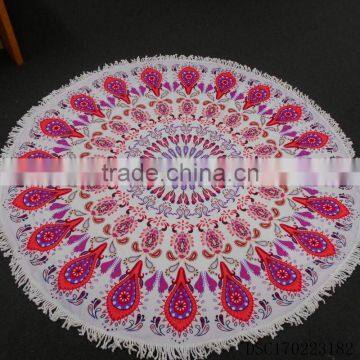 Hot selling watermelon shaped round beach towel with high quality