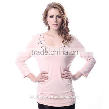 ALIBABA golden supplier Newly design export pink womens blouse