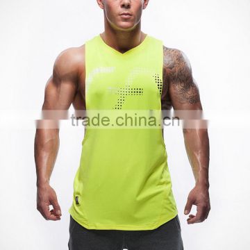 gym fitness spandex ployester tank top printing