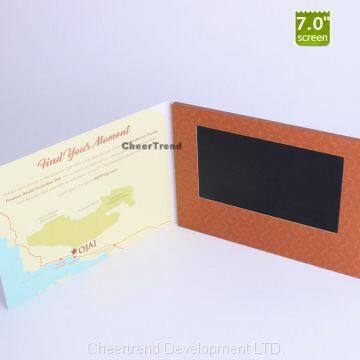 4 Color Printing 7'' LCD Display Video Graphic Greeting Card/ Video Brochure photo-4