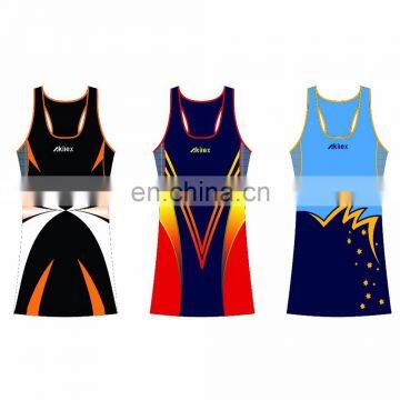 good quality sublimation netball jersey with free design