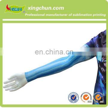 Hot promotion newest fashion design arm sleeves full dye sublimation elastic fabric 95% polyester 5% spandex