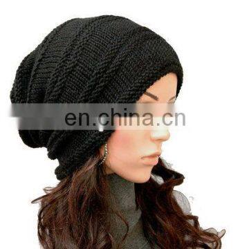 2013 Latest ladies cotton plain beanies