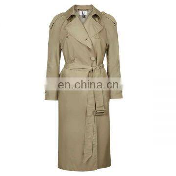 Classic hot sale Long styles women military jacket with covered buttons