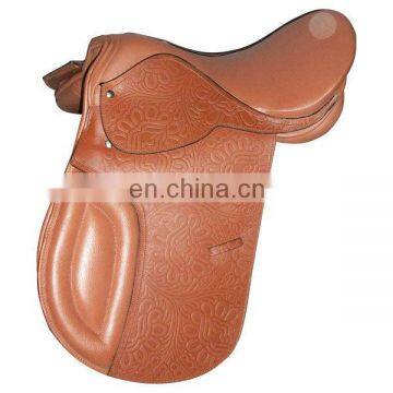 all purpose embosed Leather English saddle