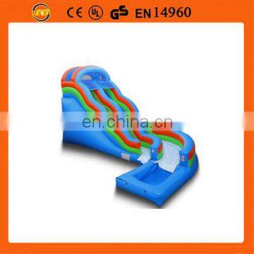 2014 Inflatable Super Wave water slide with pool ,inflatable curve water slide