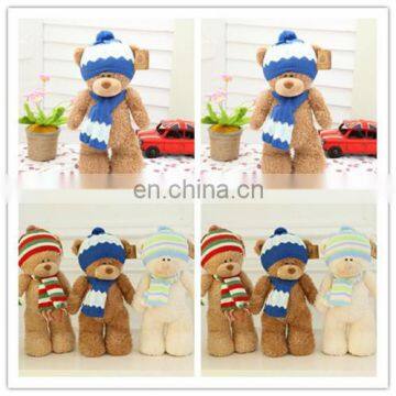 HI CE standing bear plush toy with hat for kids,high quality bear stuffed doll for hot sale