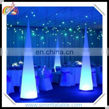 High quality inflatable led cone, party led colomn for advertising , stage lighting tower horn for decor