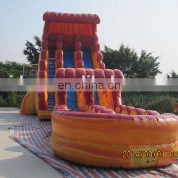 High quality inflatable flame water slide WS061