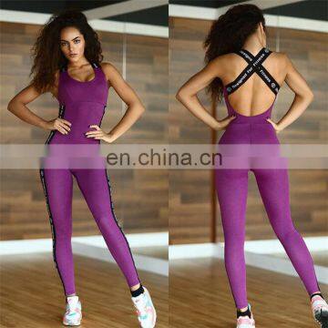 women hot selling yoga jumpsuit sports leggings yoga clothes gym gallus elastic fitness yoga pants girls kits jumpsuit