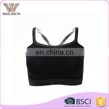 Black customized size trendy loose seamless promotion camisole tank top