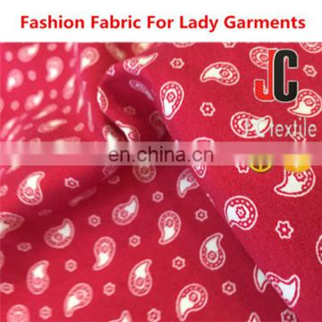 JC-M31242 rayon nylon spandex 100% rayon stretch knit bengaline fabric printed border design fabric