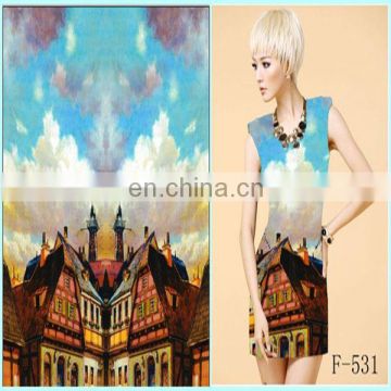 shaoxing textile factory latest design polyester digital printed fabric for dress