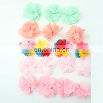 Soft chiffon lace flower trimming for garment trim