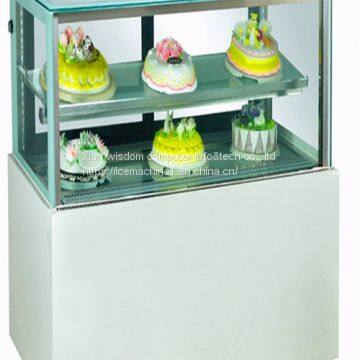 Three-sided Glass Food Display Cooler For Fast Food Outlets