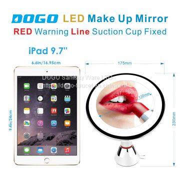 Plastic Round LED Light Swivel Portable Make up Mirror Suction Cup Mirror photo-2