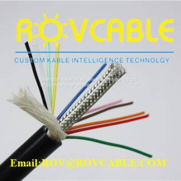 2x0.5mm with 2 single mode fiber optic underwater umbilical cable with kevlar reinforced