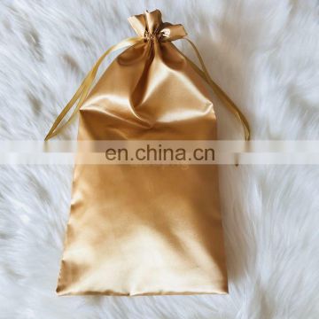 drawstring gold bags for hai extensions free design satin bags for gift/shoe/jewelry/wine