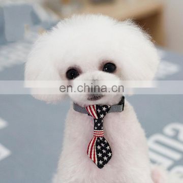 British style pet tie cotton multicolor dog tie pet collar