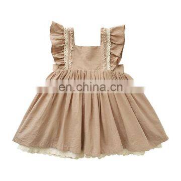 6546 Newborn baby clothes casual dress baby girls birthday party dress designs