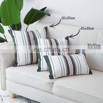 Home and Living Room Decoration Boho Throw Pillow Case Plain Cotton Woven Cushion Cover photo-4