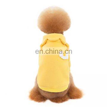 New Sun Flower Design Fashion Daisy French Bulldog Warm Pet Dog Clothes Winter photo-3