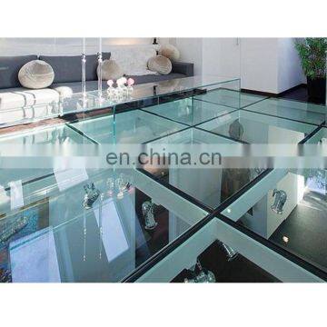 Glass manufacturer high quality clear tempered glass floor panels