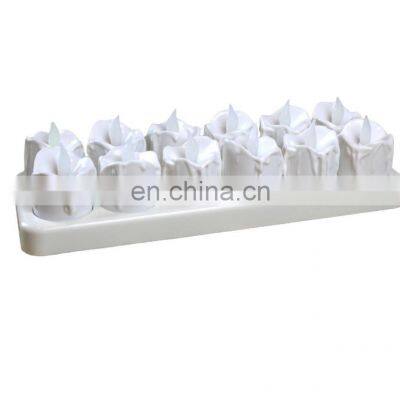 2020 Amazon Hot Seller 6 Packes Electric Flame Design Led Candle Rechargeable With Remote for Holiday Decoration photo-3