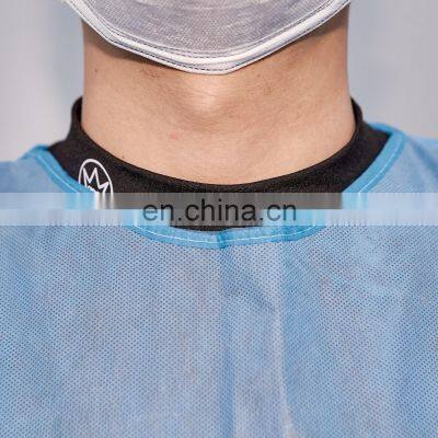 AAMI Level 2 PE Coating Surgical Gown Dental Medical Disposable Non-woven Isolation Gown photo-4