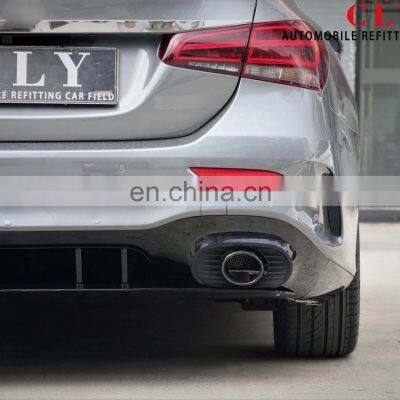 Genuine Tips For 2019+ Mercedes Benz A Class W177 Upgrade A35 AMG Diffuser With Exhaust Pipe