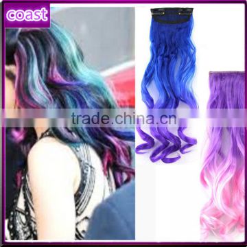 cheap new fashion synthetic tight curly ombre hair extension