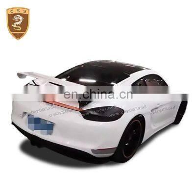 High Quality Fiberglass Material Tech Style Rear Wind Spoiler Body Kits Suitable For Porsche Boxster Cayman 987