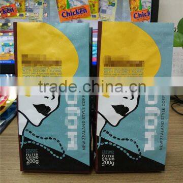 Side Gusset Plastic Lamination Foil Coffee Bags with De-gassing Valve