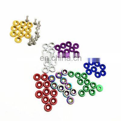 JDM Racing Part M6 Neo Chrome Fender Washers