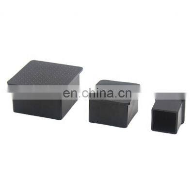 custom PP PE plastic 20 to 100mm square black plastic end caps