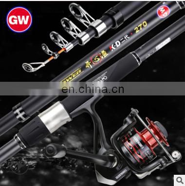 5.4m 99% carbon Portable Telescopic Fishing Rod with Spinning Reel Combo fishing tackle sea rod