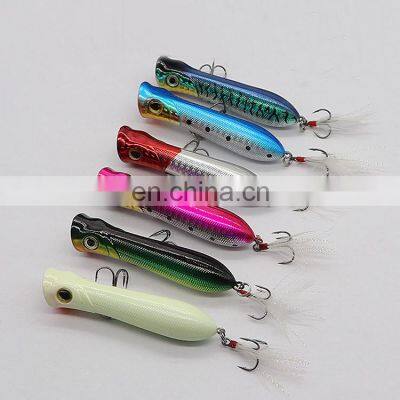 New Sea Bass Fishing Lures popper Bait tackle Artificial Hard Lure8.4cm/12g Floating fish Topwater