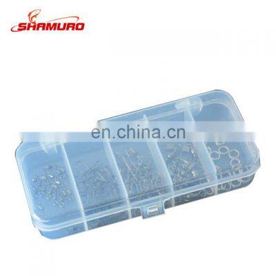 100pcs Fishing Accessories Tackles Swivel Set fishing ring with Plastic Box