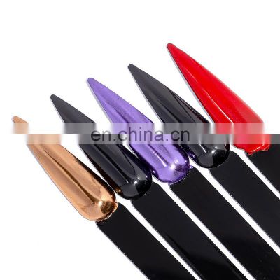 Hot Sell Pointy Fan shaped False Nail Polish Board Training Nail Art Tips Practice Sticks with Ring Holder