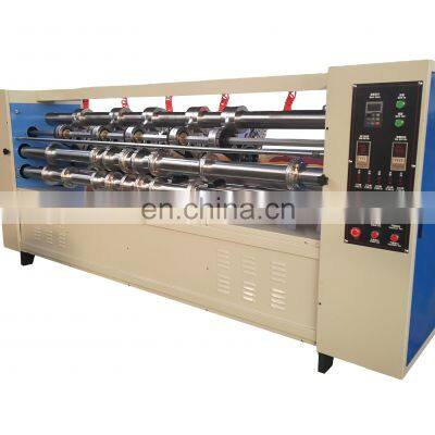 Semi automatic thin blade slitter scorer 4 knife and 6 crease wheel Machine