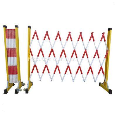 Safe Construction Round Tube Telescopic Fence Glass Fiber Reinforced Plastic Movable Isolation Belt Fence Protective Fence photo-3